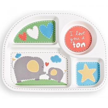 Set de plato, cuchara y tenedor para bebé