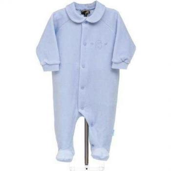 Tutina Interlock per Neonati Celeste Taglia 12