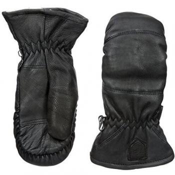Hestra Black Leather Lady Mitts Size 6