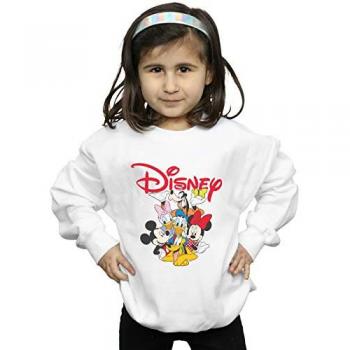 Disney BI27389 Girls’ White Cotton Crew – Mickey Theme