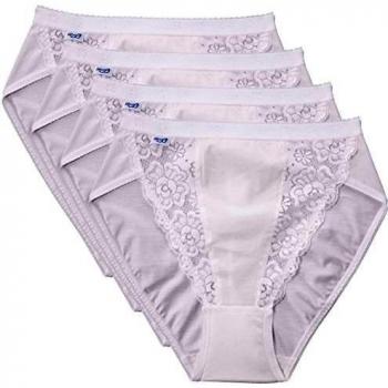 SLOGGI Frauen Slip Thai Chic 4er-Pack (Weiß, Größe 44)