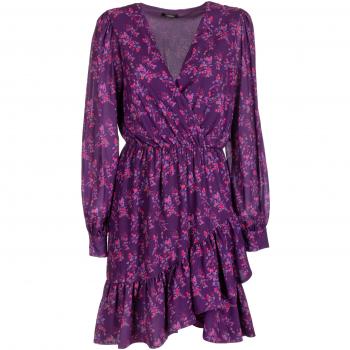 Vestido floral curto regular fit
