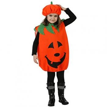 Costume Halloween Zucca Arancione 5/6 Anni