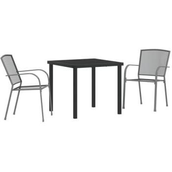 Five‑Piece Backyard Dining Furniture – Steel, Anthracite Finish