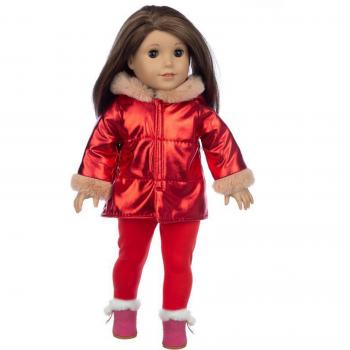 Vestuario Rojo para Muñecas de 18 pulgadas