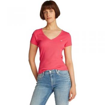 T-Shirt Essenziale Tommy Jeans Rosa Slim 17385