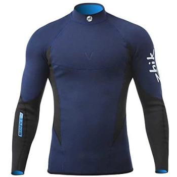 Zhik Microfleece™ Neoprene V-Front Long-Sleeve Top – Dark Blue, Size Small