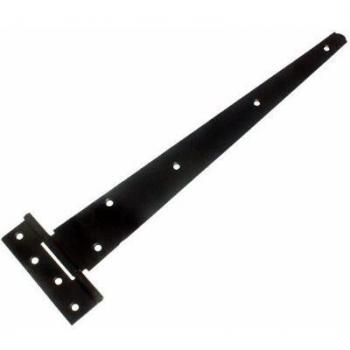 Durable Steel Gate Shed Door Tee T Hinge 16 Inch 400mm Black (50 pairs)