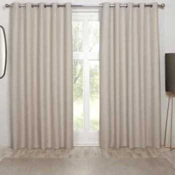 Sundour Cosmos Eyelet Curtains – Natural, Blackout, 46' x 54'