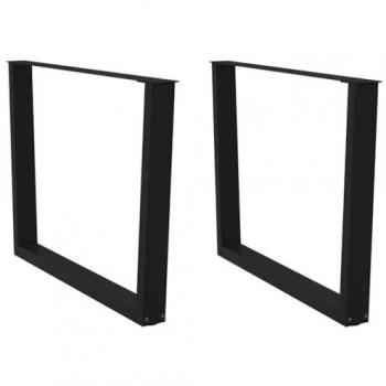 Mesa V VidaXL Jantar Preto Aço 100×73,3 cm