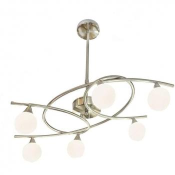 Lampada Cristal 6 Fiamme in Nichel