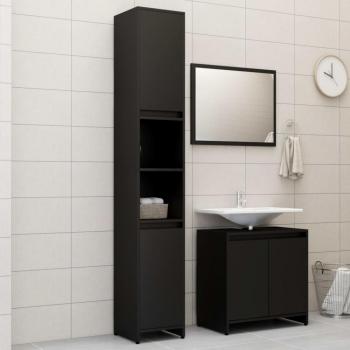 VidaXL Badezimmermöbel-Set Schwarz
