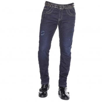 Cipo & Baxx Herren Jeans – schmales Bein, dunkelblau, Gr. 30, L. 34