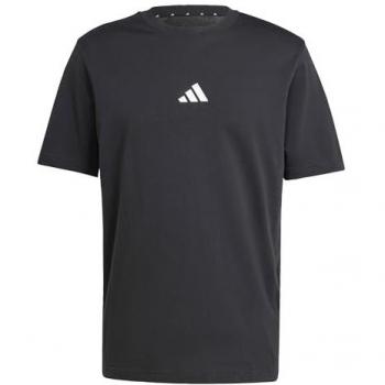 Adidas Essentials Small Logo Short Sleeve nero puro S