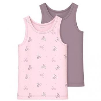 Name It Jersey-Unterhemd NMFTANK TOP 2P BARELY PINK BOW NOOS