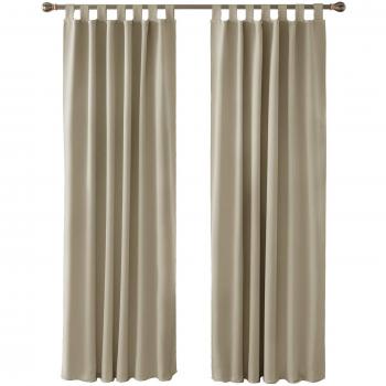 Deconovo Kälteschutz Vorhang Blickdicht 245x140 cm Beige 2er Set