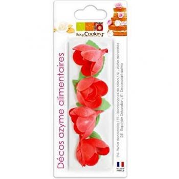 Scrapcooking Décor Azyme 4 Roses + 6 Feuilles