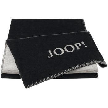 Wohndecke JOOP! Wohn‑ und Kuscheldecke Melange Doubleface Anthrazit‑Silber