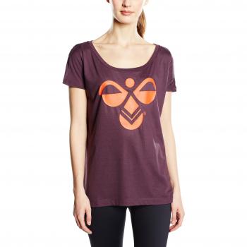 Hummel Damen T-Shirt Classic Bee Loose Tee – Pflaume & Tomate, Größe S, 09-390-4762