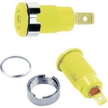 Stäubli SLB4-F Green and Yellow Safety Socket