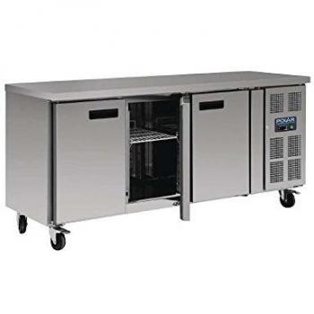 Table réfrigérée inox tropicalisée de préparation 339 Litres, 3 portes, 230 W, 220 V