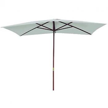 Chalêt-Jardin Parasol Droit en Bois et Polyester Beausoleil Oléron 2 x 3 m Gris