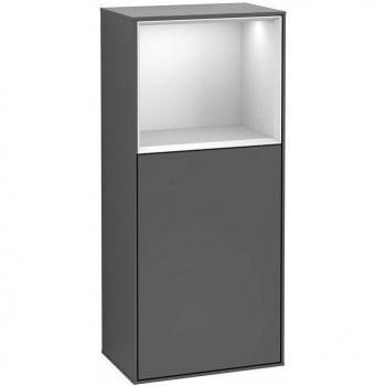 Finion Armadietto Laterale in Legno Antracite Opaco Illuminato 2700-6480K