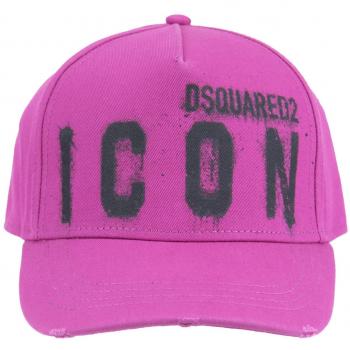 Dsquared2 Men's Icon Spray Paint Purple Cap