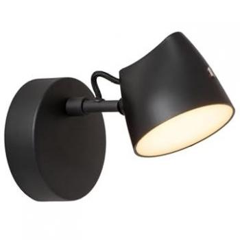 Milne Plafoniera LED 8W Dimmable Warm White in Nero Moderno