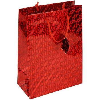 Borsa Regalo Laser Grande Rosso Illumina Natale Feeric