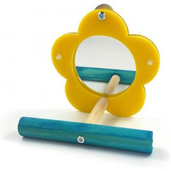 Acrylic Parrot Mirror Flower Design