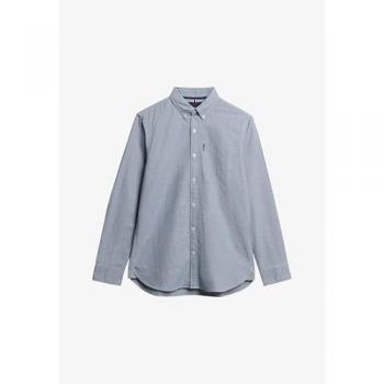 Camicia Superdry Oxford Gingham Blu Classic Essentials a Maniche Lunghe M