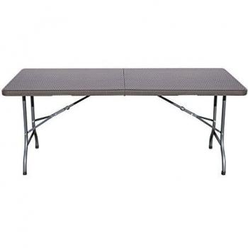 Table d’appoint rattan artificiel, dimensions 179 × 74 cm