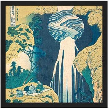 Amida Falls Scenic View, 16×16 Square Wall Art – Hokusai Edition