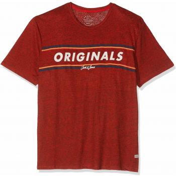 JACK & JONES Jortuco camiseta de manga corta cuello redondo PS, Camiseta para Hombre, Rojo (Fiery Red Fit:Plus Size) XXXXXX-Large
