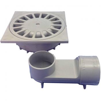 Sumidero de Suelo V/H 360°, 20×20 cm, salida 90/110 mm – Hidrotecnoagua