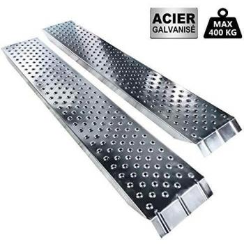 Rampas de Carga de Acero, Set de 2, Capacidad 400kg, Dimensiones 135 x 23 cm