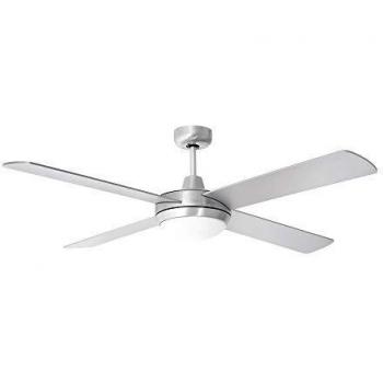 Fan di soffitto con due luci LED E27, motore a corrente alternata da 60 watt e telecomando a quattro pale