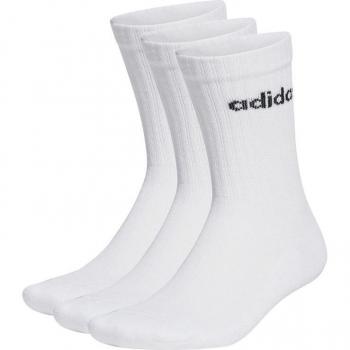 Calcetines adidas unisex linear de fitness blancos