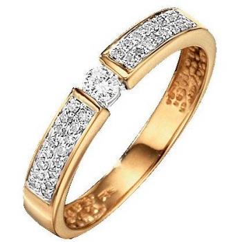 Silberner Damenring 68 mit Diamanten (WENZ)