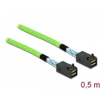 Cavo SAS DeLOCK 86624 0,5 m 64 Gbit/s Verde