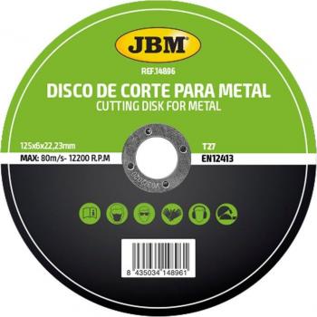 T27 Disco Cortante para Metal 125x6mm – JBM 14896