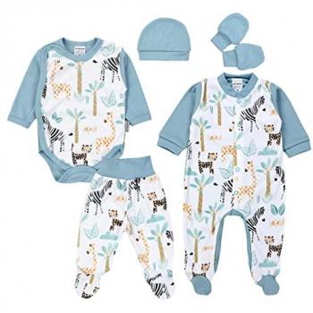 TupTam Baby Jungen Set 5 tlg Langarm Neugeborene grün