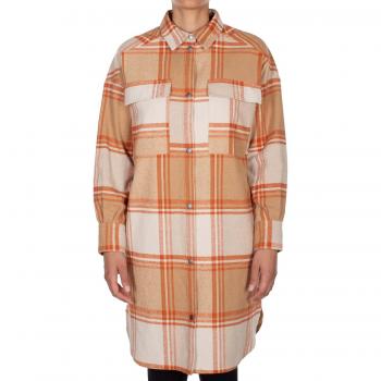 Manteau long femme carrelé beige Iriedaily