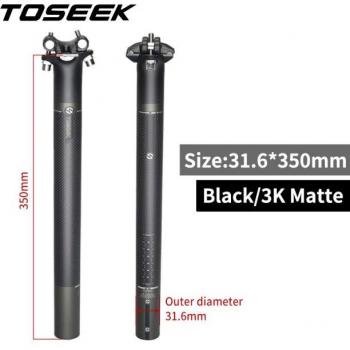 Sillín Toseek 3K – 100% Fibra de Carbón