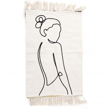 Tapis coton 'Arty' color beige