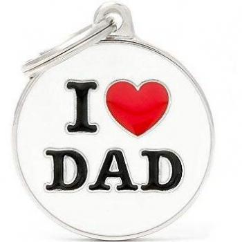 Charm per medaglietta cane e gatto I Love Dad