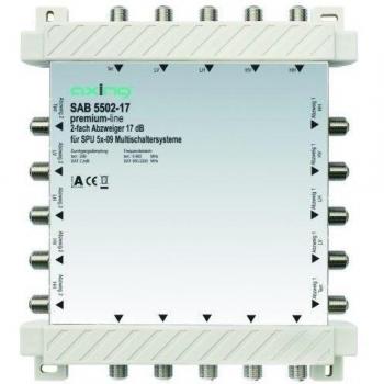 Axing 2-con Distribuidor SAB 5502-17 (17 dB, 4 x Sat/1 x terrestre)