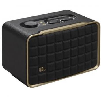 JBL Authentics 200 Wireless Smart Speaker with Multi-Room Audio, Voice Assistant Integration, and Retro Design in Black
