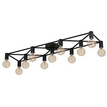 Plafoniera Speke in Acciaio Nero 1 Luce